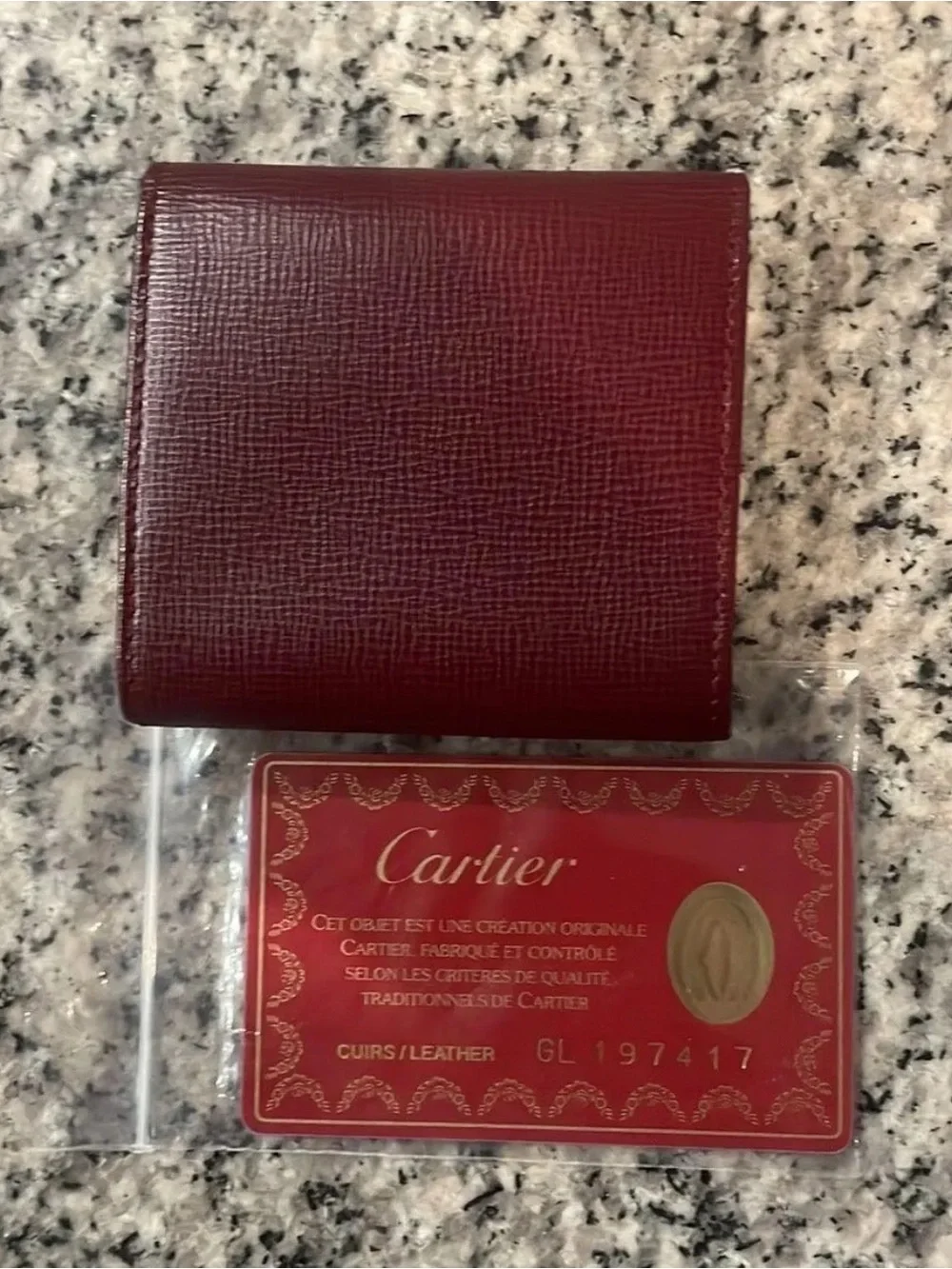 Cartier compact leather